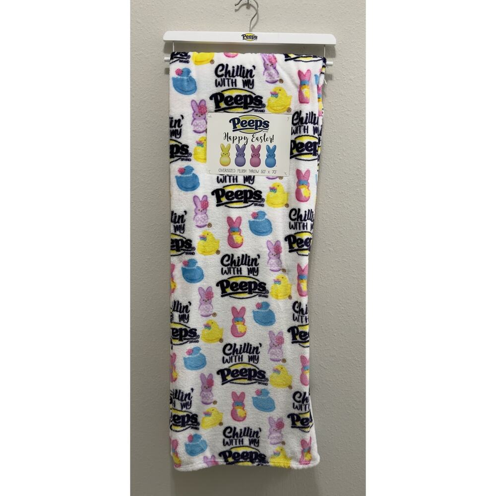 Peeps Oversized Plush Throw 50" x 70" - Peeps and Chicks - NEW